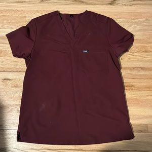 Code NXT Burgundy Scrub Top Size S